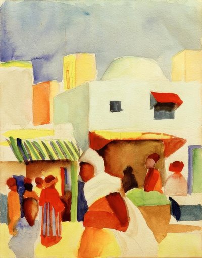 Mercado en Túnez I de August Macke